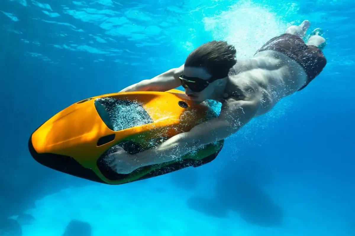 SEABOB F9S in sea near Split